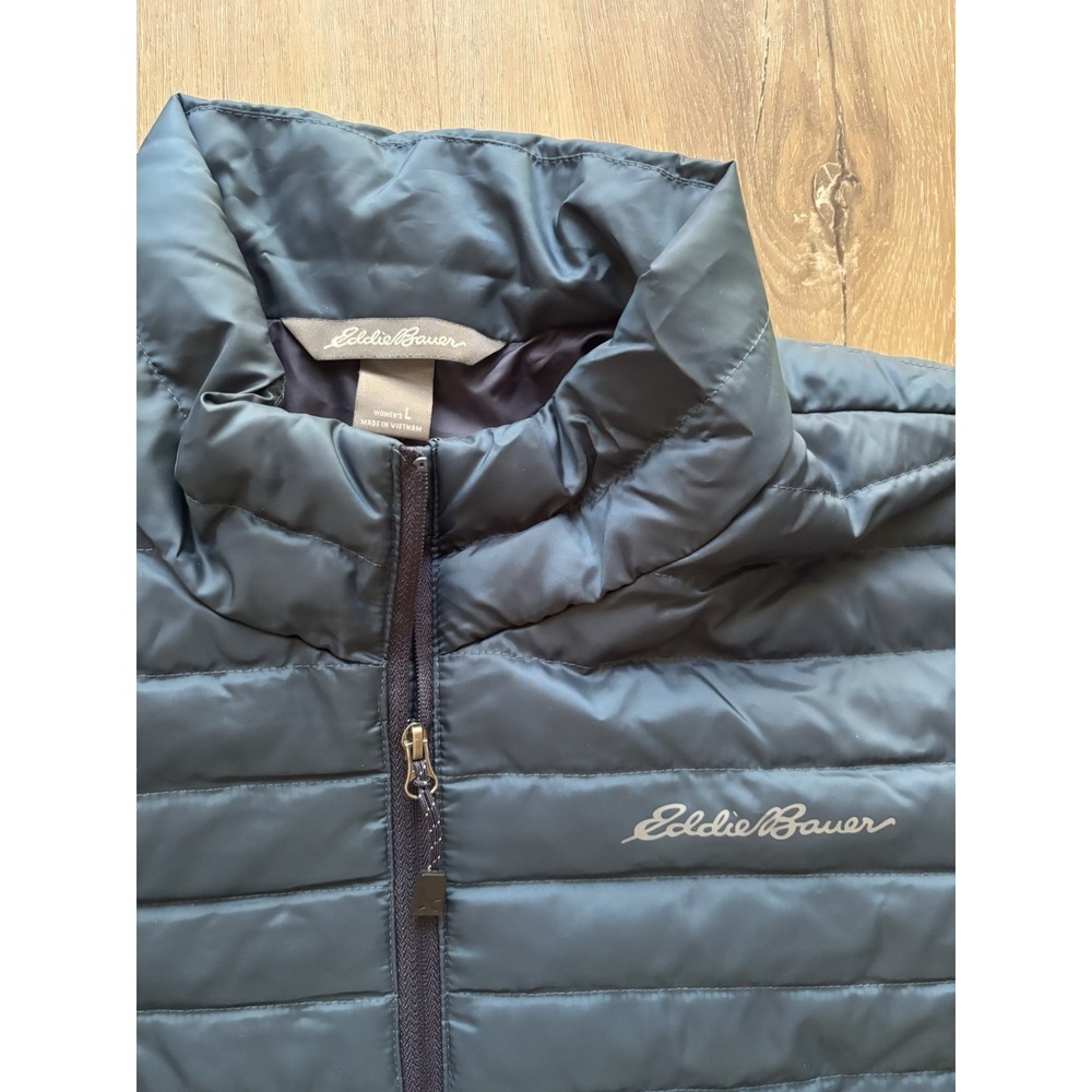 Eddie Bauer EB650 Microlight Women's Large Teal Goose Down Puffer Jacket - Picture 2 of 8